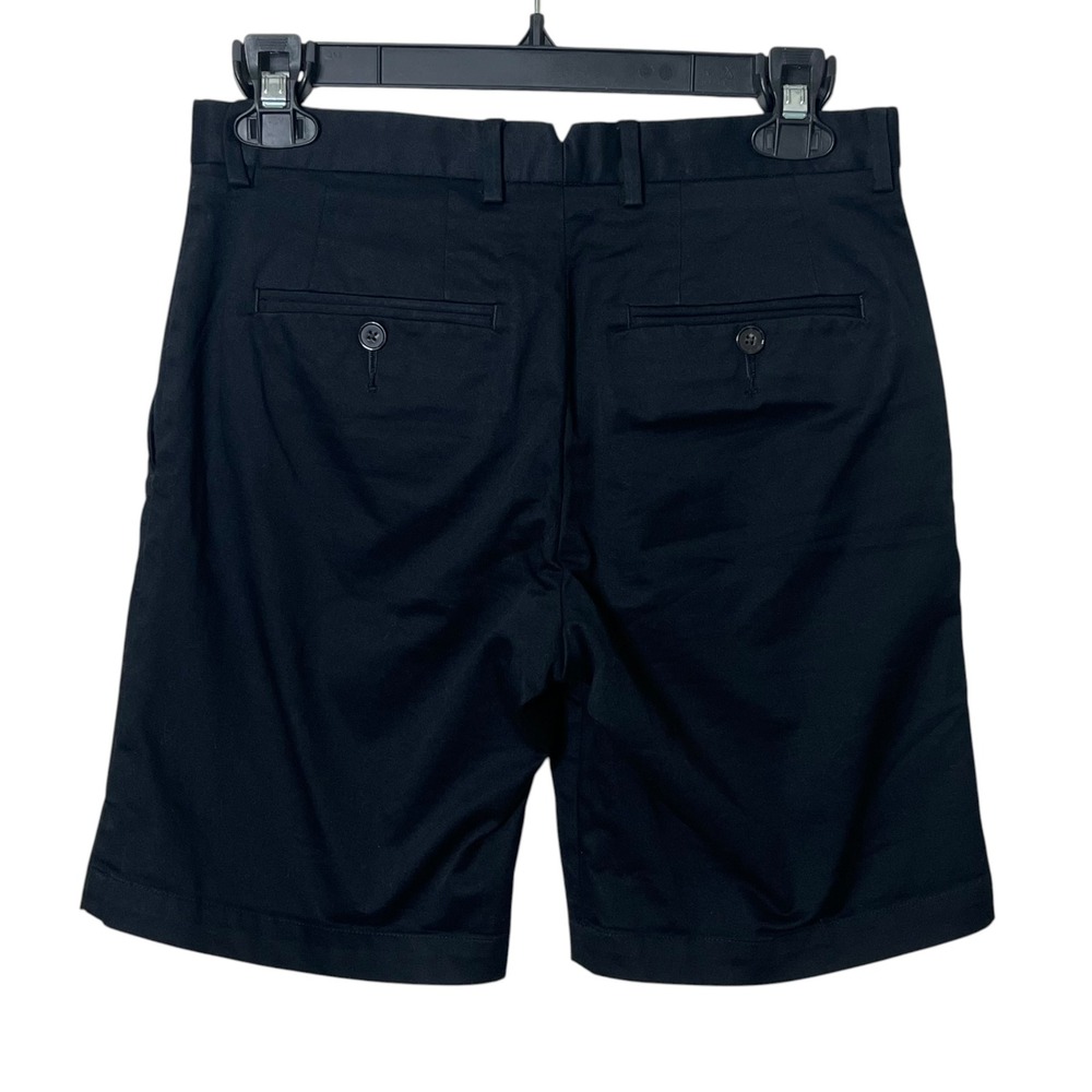 Reiss OE Hampton Chino Shorts Mens 28 Black Cotton Stretch Travel Shorts - Picture 3 of 10
